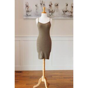 Skims Olive Green Soft Fitted Dress Size Small